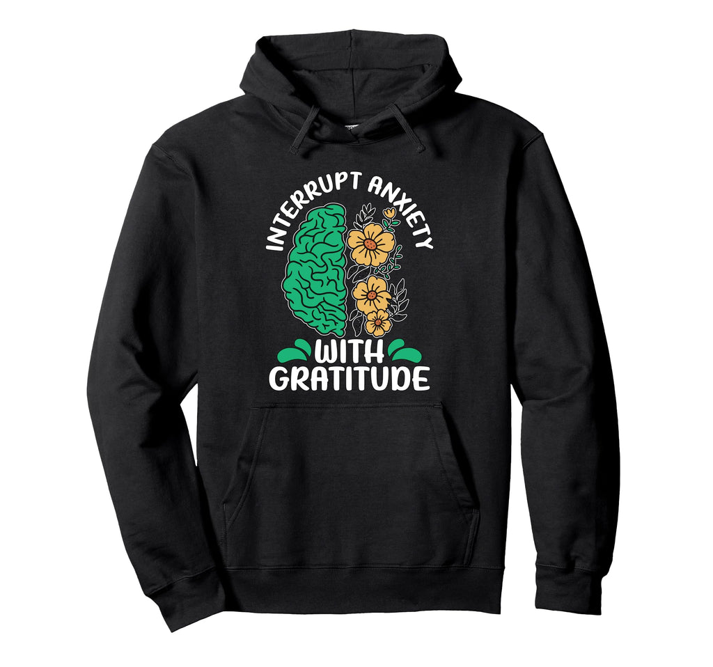 Interrupt Anxiety Mental Health Awareness Hoodie - Graphic Print Men Women - T-Shirt, Sweatshirt, Hoodie