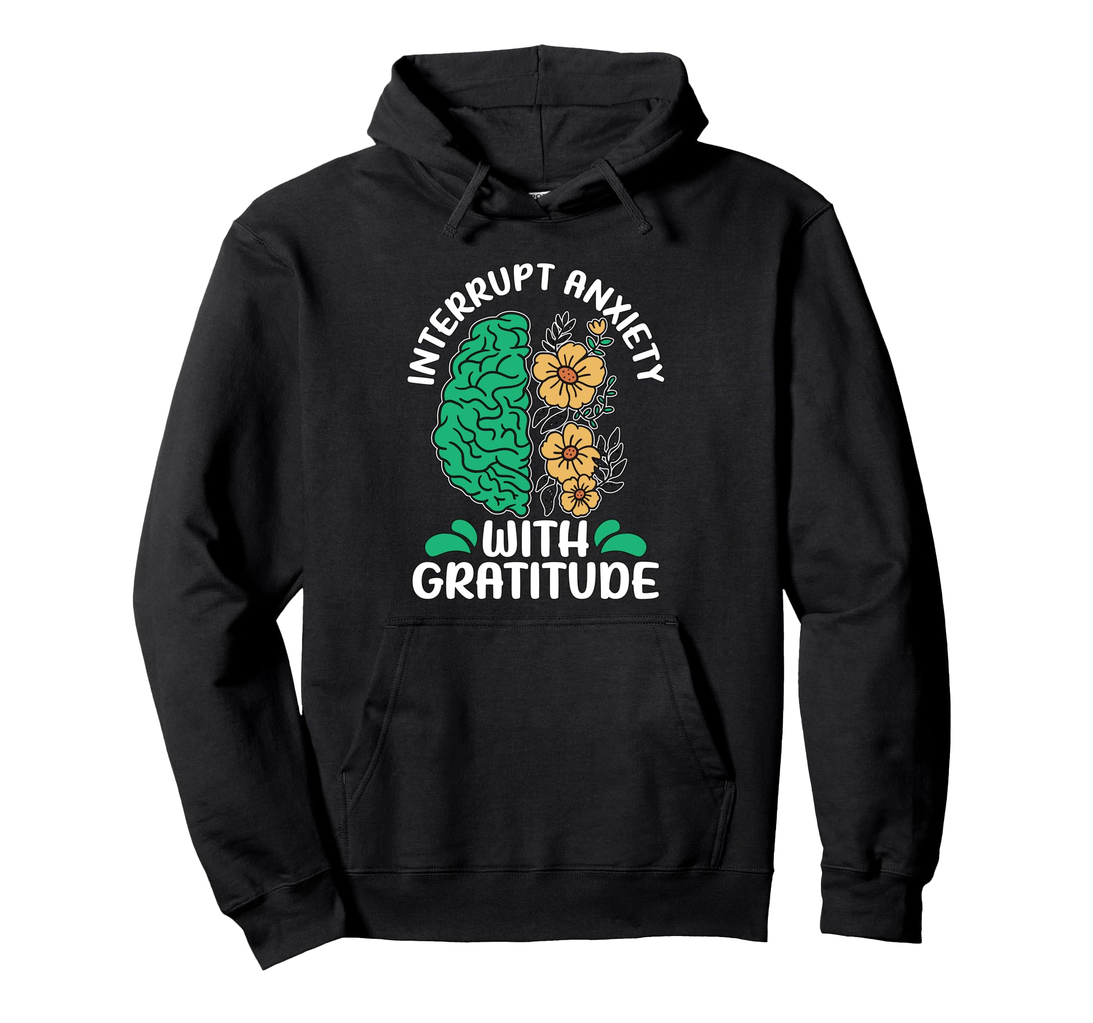 Interrupt Anxiety Mental Health Awareness Hoodie - Graphic Print Men Women - T-Shirt, Sweatshirt, Hoodie