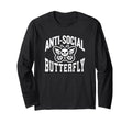Anti Social Butterfly Funny Sarcastic T-Shirt - Unique Graphic for Adults - T-Shirt, Sweatshirt, Hoodie