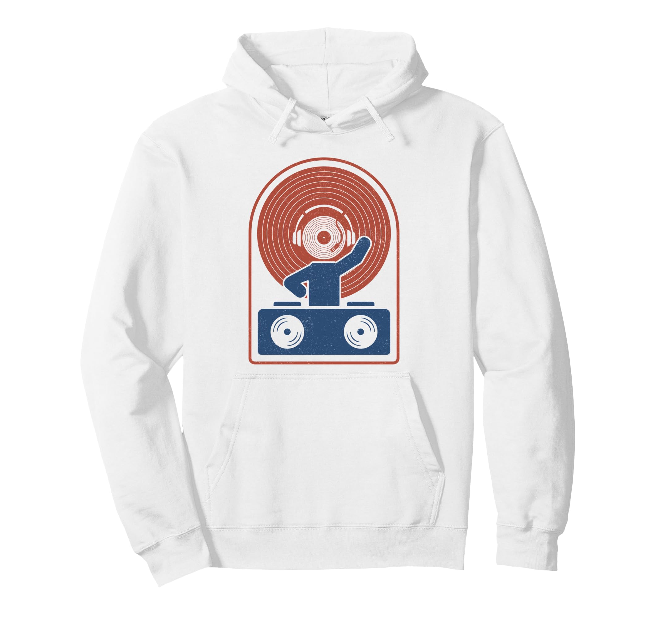 Dj Disc Jockey Vinyl Record Player Hoodie - Unique Graphic Men Women - T-Shirt, Sweatshirt, Hoodie