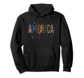America Lightning Bolt Western Hoodie - Custom Art Print Men Women - T-Shirt, Sweatshirt, Hoodie