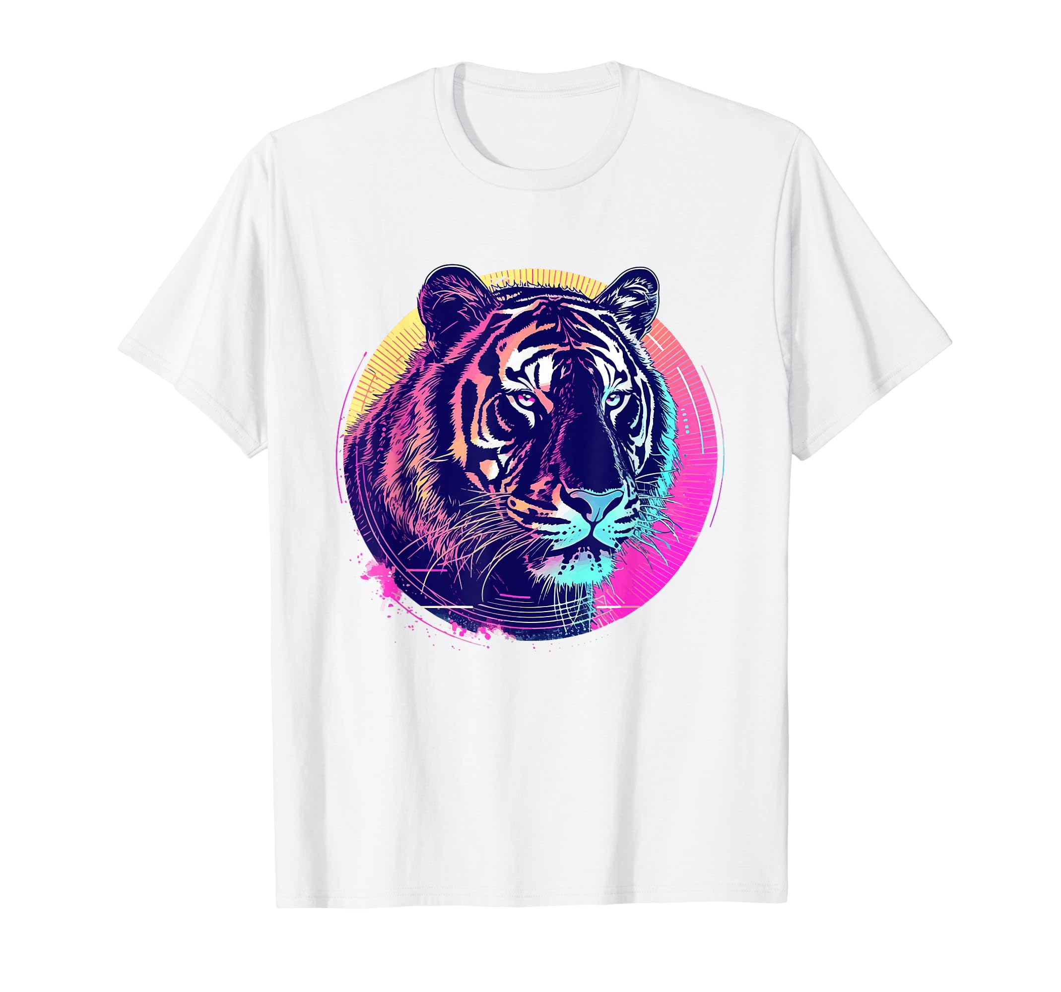 Tiger 80S Synthwave Africa Tiger T-Shirt - Unique Graphic Unisex - T-Shirt, Sweatshirt, Hoodie