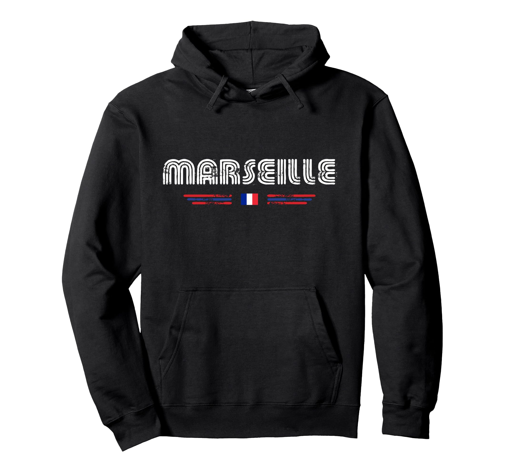 Marseille France 70S 80S Type Hoodie - Novelty Apparel Unisex - T-Shirt, Sweatshirt, Hoodie