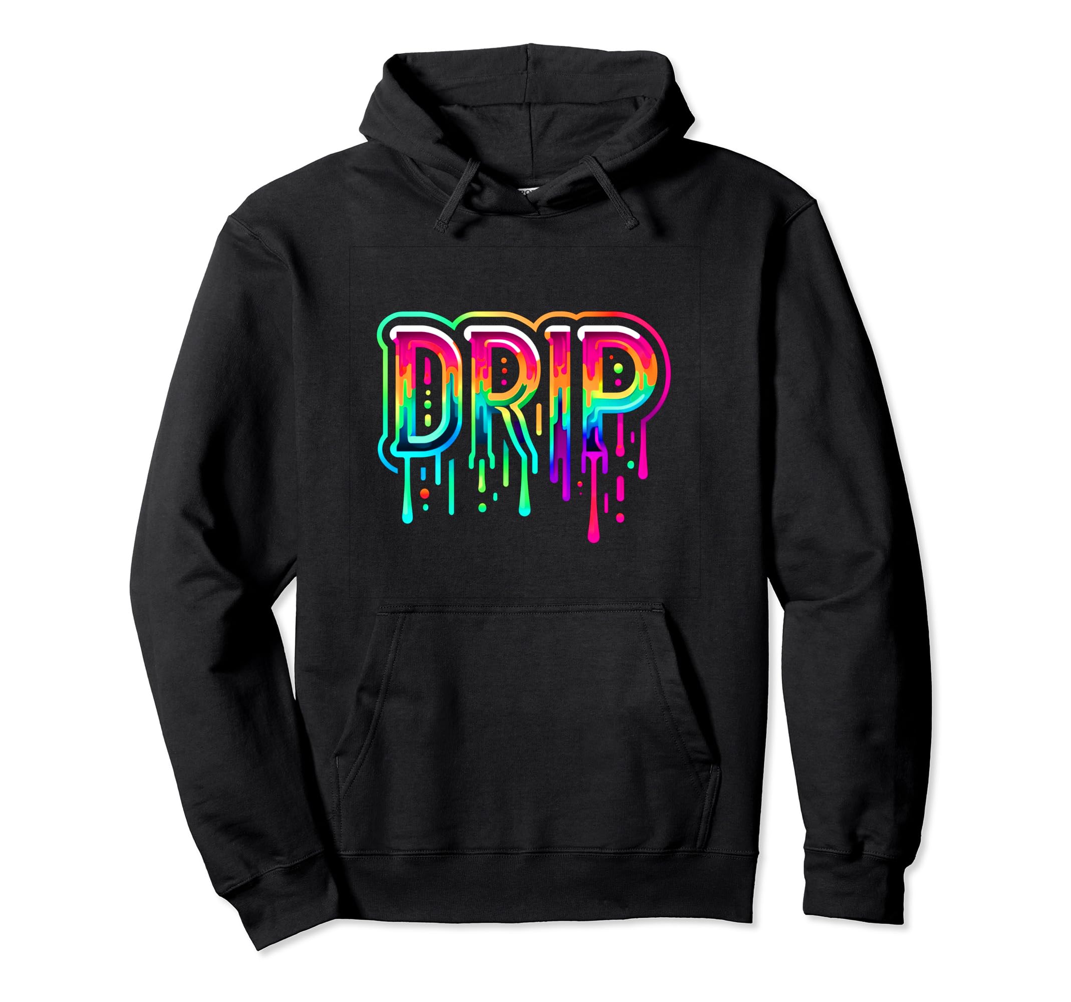 Trendingdesigns Colorful Drip Hoodie - Unique Graphic for Adults - T-Shirt, Sweatshirt, Hoodie