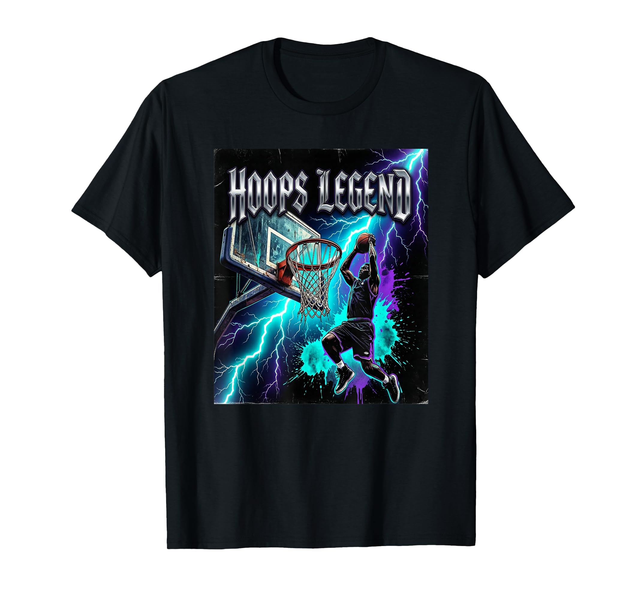 Hoops Legend Basketball Streetwear T-Shirt - Streetwear Style for Adults - T-Shirt, Sweatshirt, Hoodie