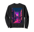 Japanese City Indie Aesthetic Glitch Sweatshirt - Trendy Graphic Men Women - T-Shirt, Sweatshirt, Hoodie