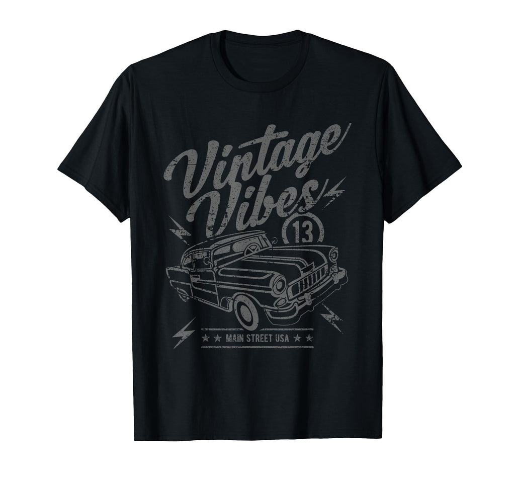 Vibes Main Street Usa Car Distressed T-Shirt - Streetwear Style Unisex - T-Shirt, Sweatshirt, Hoodie