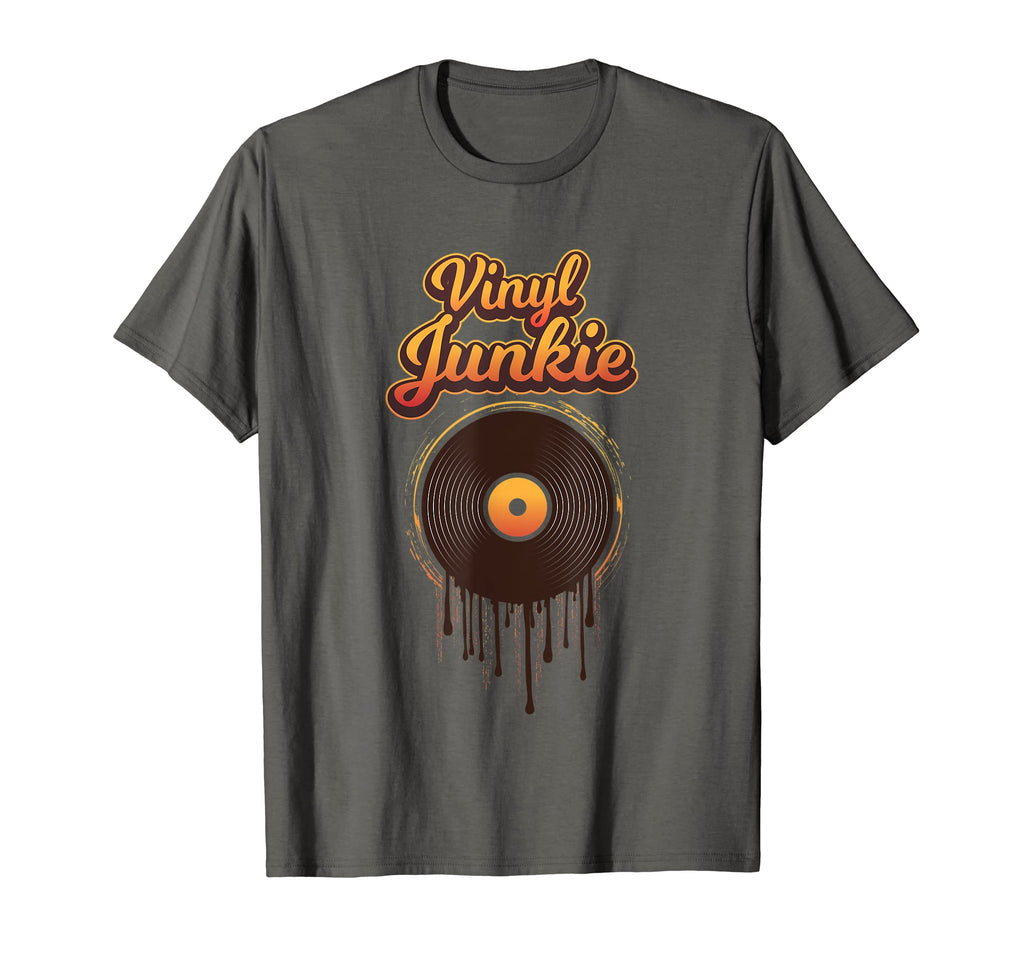Vinyl Junkie Record Player Music T-Shirt - Aesthetic Graphic for Adults - T-Shirt, Sweatshirt, Hoodie