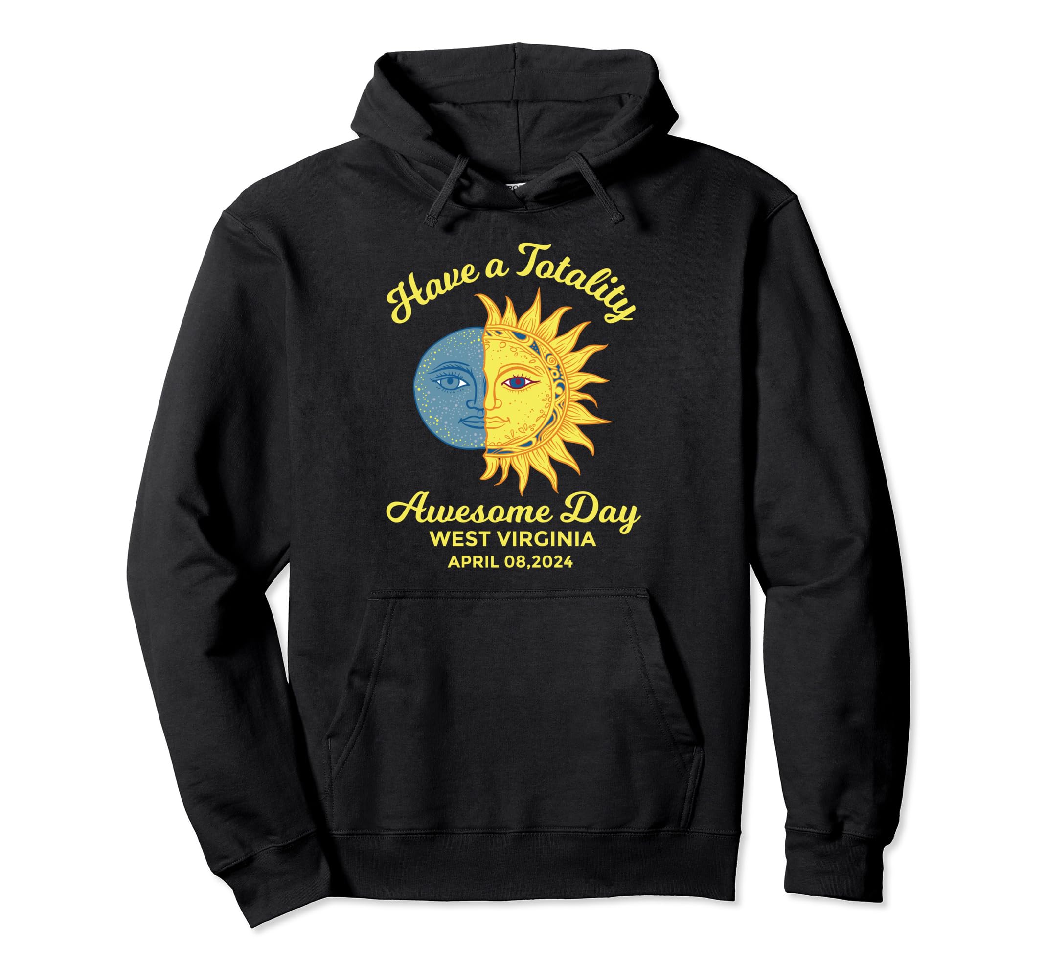 Total Solar Eclipse West Virginia April Hoodie - Fun Novelty Design Unisex - T-Shirt, Sweatshirt, Hoodie
