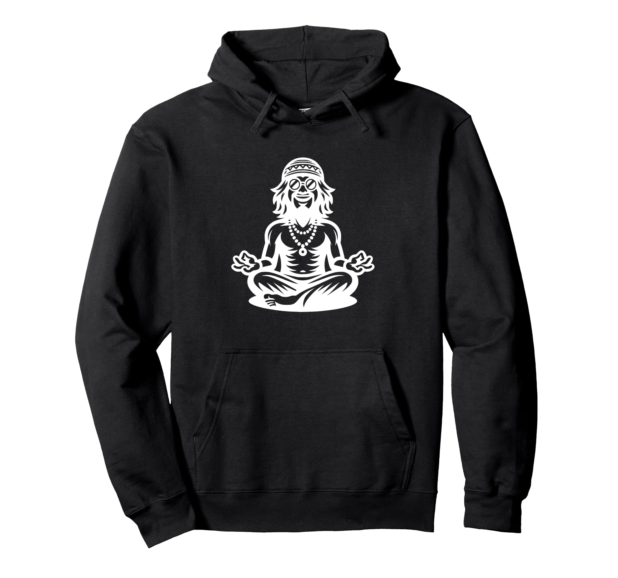 Meditating Figure Artistic Meditation Hoodie - Unique Graphic for Adults - T-Shirt, Sweatshirt, Hoodie