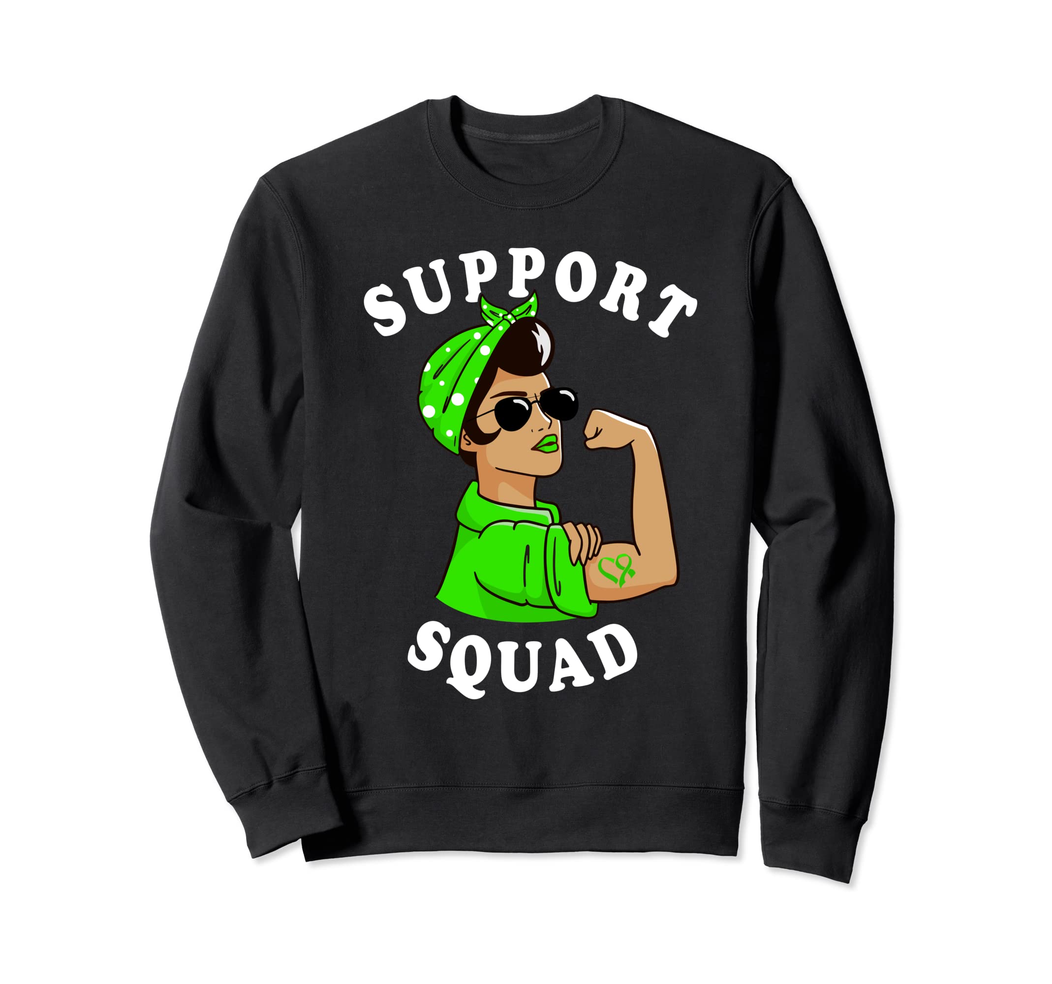 Sunglasses Bandana Green Wear Sweatshirt - Aesthetic Graphic Men Women - T-Shirt, Sweatshirt, Hoodie