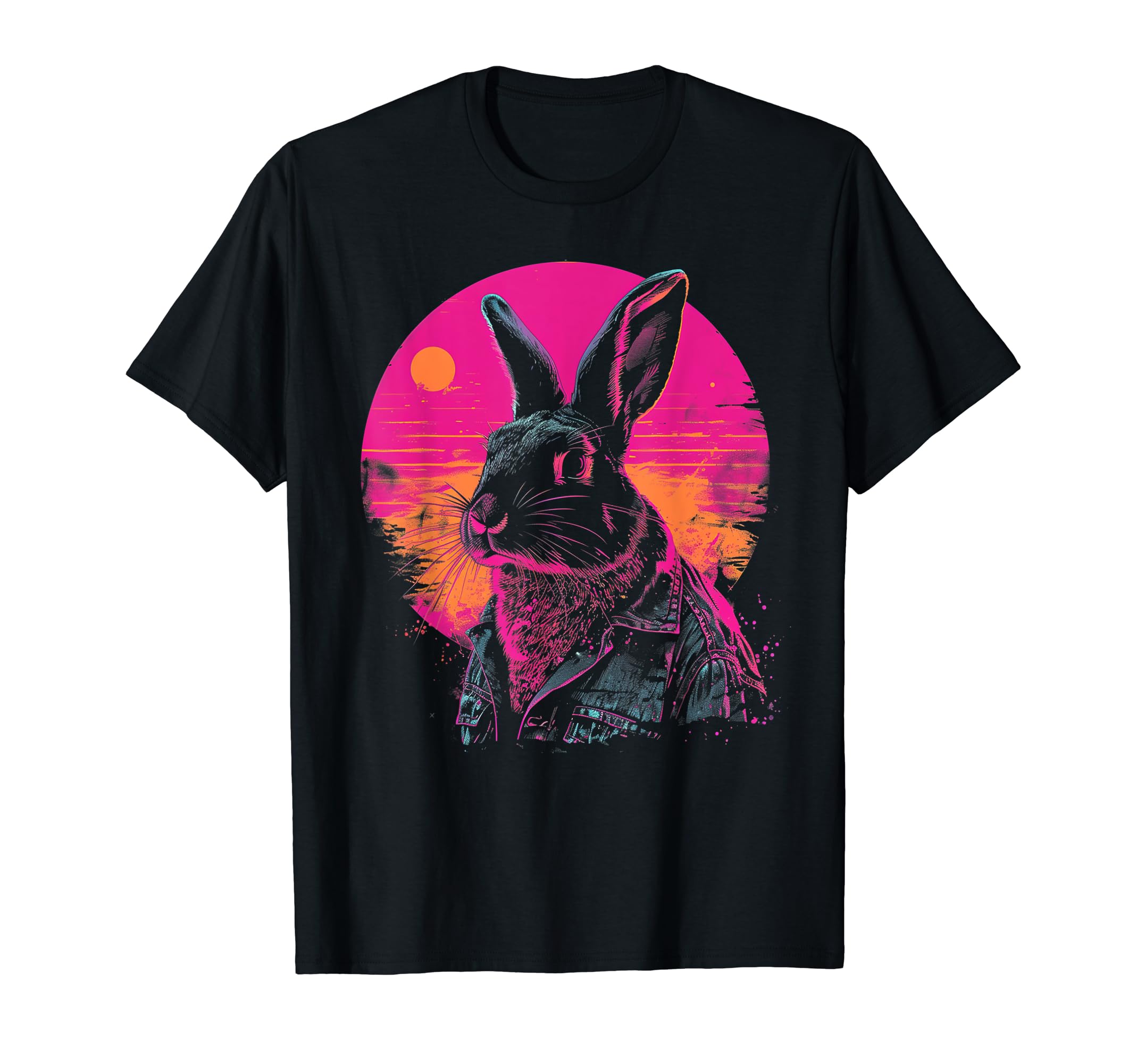 Rabbit Bunny Vaporwave Aesthetic T-Shirt - Casual Everyday Wear for Adults - T-Shirt, Sweatshirt, Hoodie