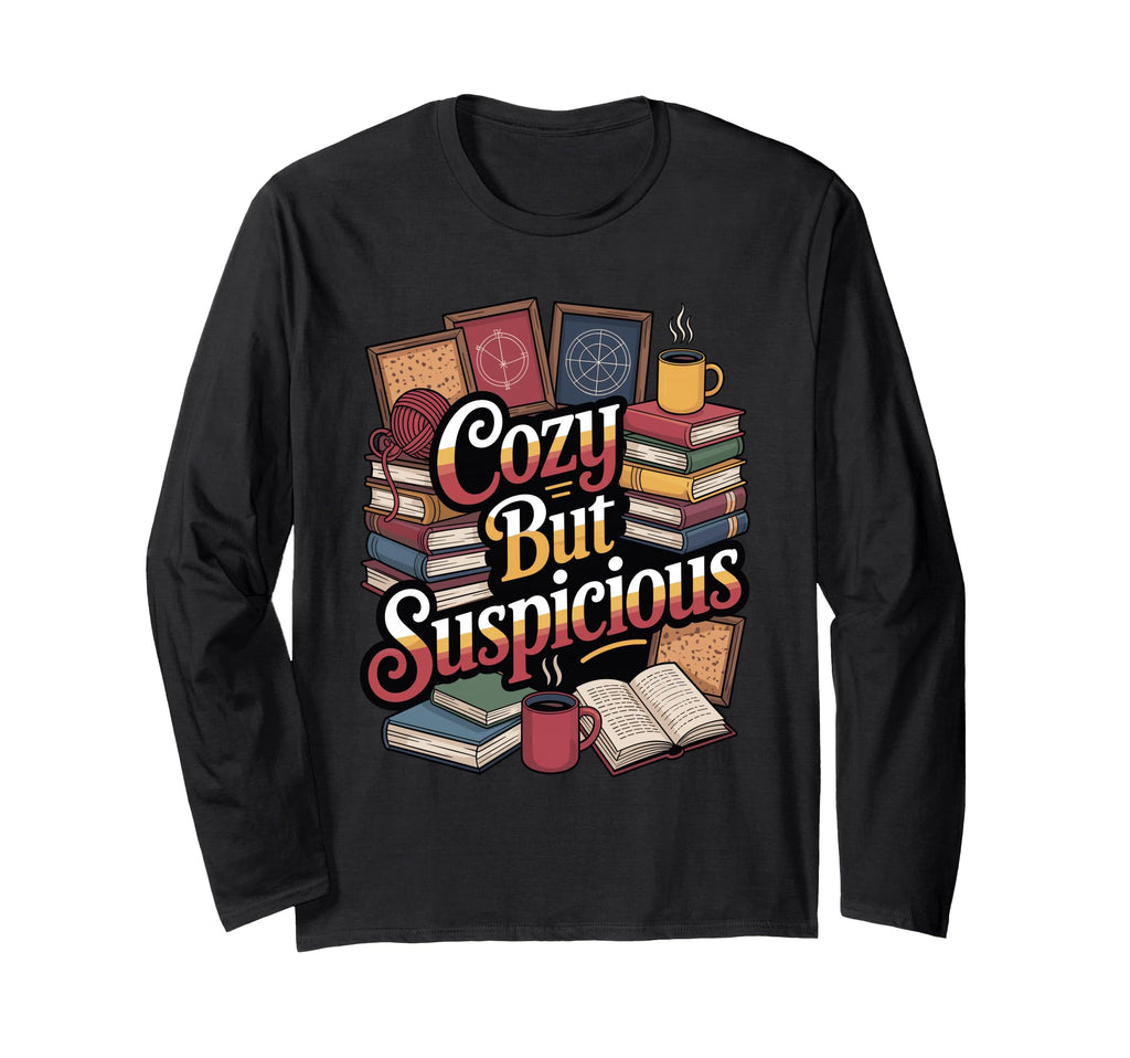 Cozy But Suspicious Funny True Crime Fan T-Shirt - Custom Art Print Unisex - T-Shirt, Sweatshirt, Hoodie