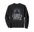 Brown Poodle Wearing Motorcycle Sweatshirt - Unique Graphic for Adults - T-Shirt, Sweatshirt, Hoodie