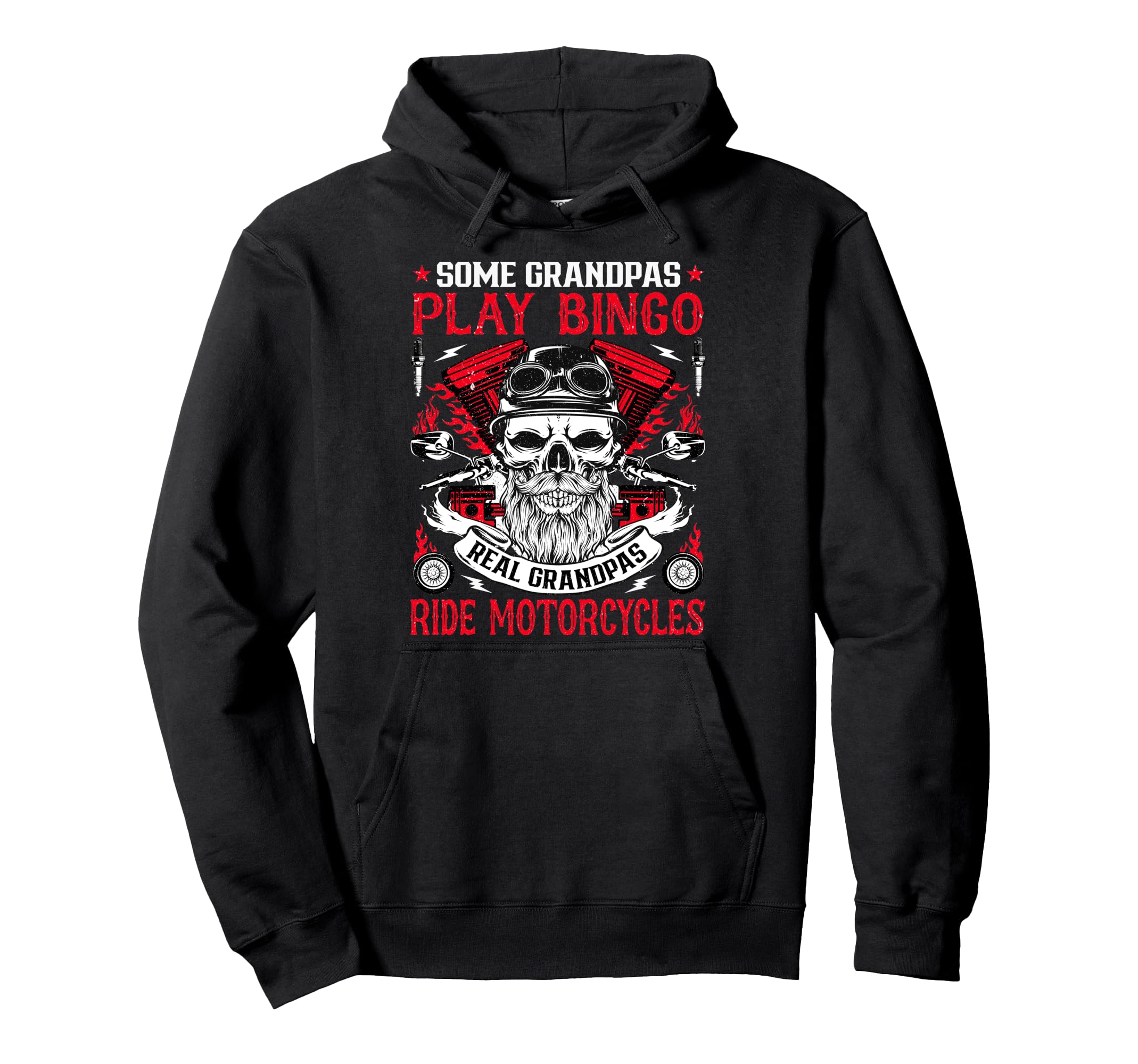 Grandpas Ride Motorcycles Biker Hoodie - Minimalist Print Men Women - T-Shirt, Sweatshirt, Hoodie