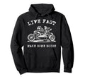 Dog Riding Motorcycle Cat Playing Hoodie - Fun Novelty Design Unisex - T-Shirt, Sweatshirt, Hoodie