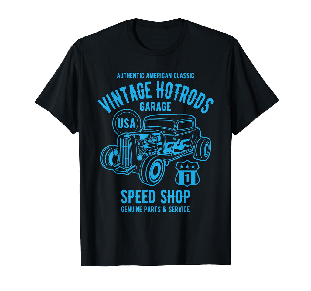 Speed Shop Hotrod Car T-Shirt - Fun Novelty Design Unisex - T-Shirt, Sweatshirt, Hoodie
