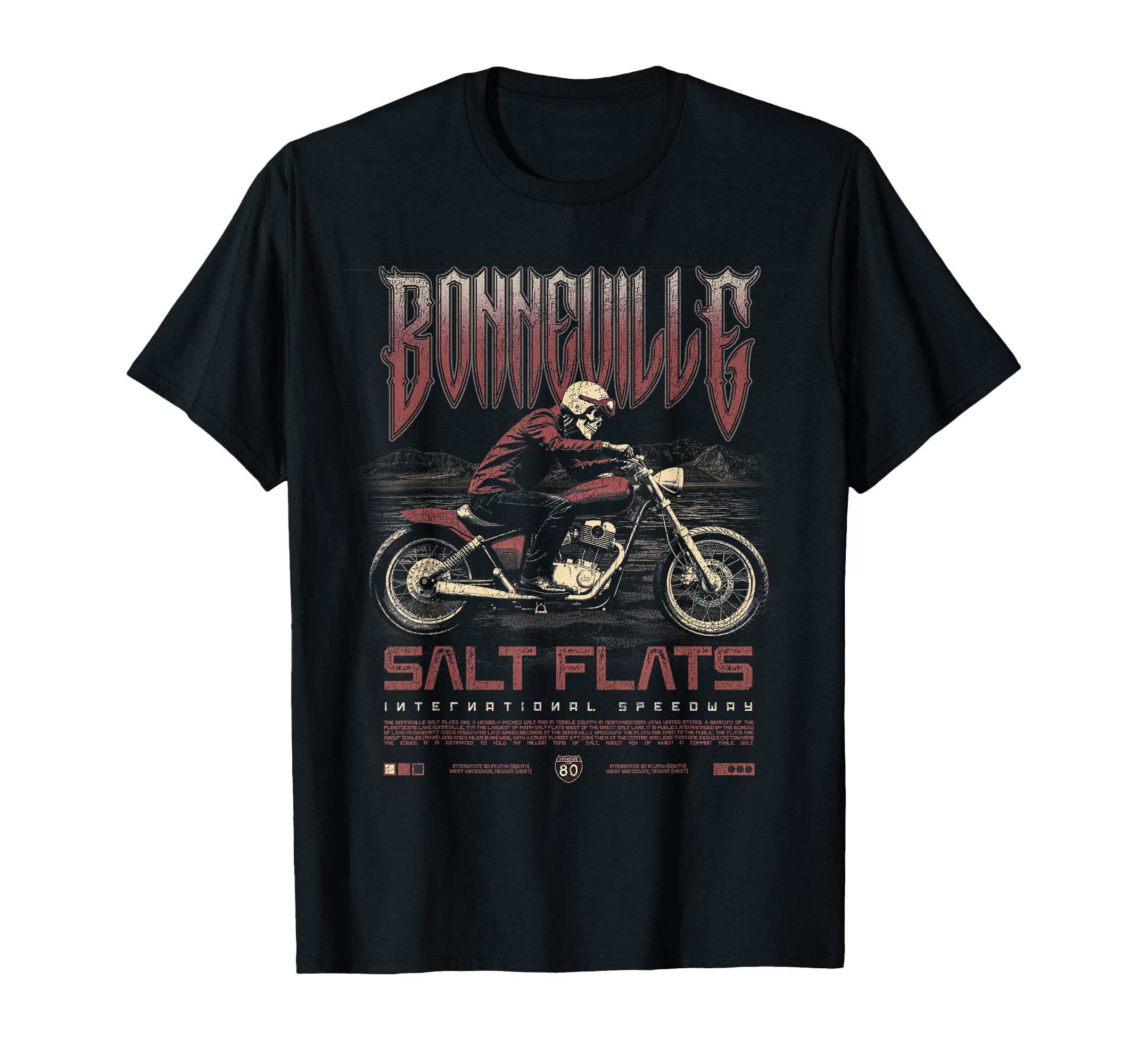 Bonneville Salt Flats Motorcycle T-Shirt - Casual Everyday Wear for Adults - T-Shirt, Sweatshirt, Hoodie