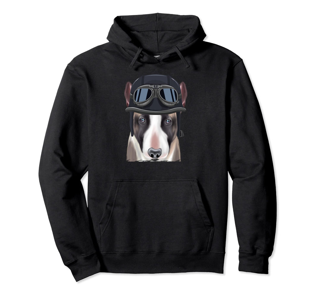 Funny Motorcycle Helmet Miniature Bull Hoodie - Minimalist Print Unisex - T-Shirt, Sweatshirt, Hoodie