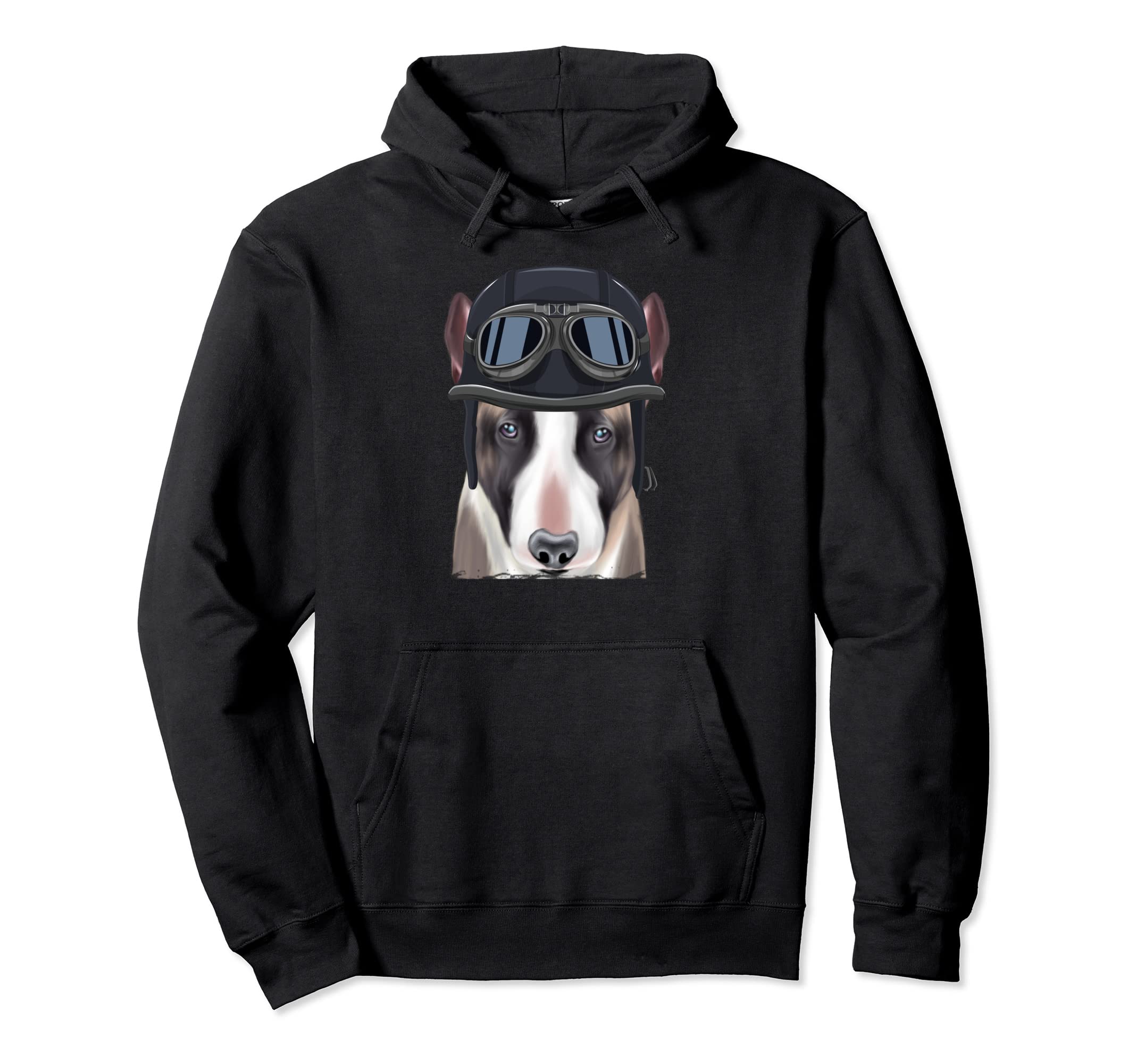 Funny Motorcycle Helmet Miniature Bull Hoodie - Minimalist Print Unisex - T-Shirt, Sweatshirt, Hoodie