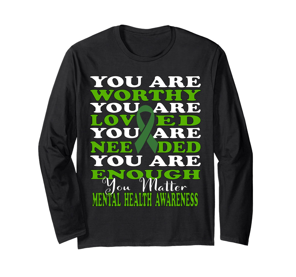 Mental Health Awareness Green T-Shirt - Minimalist Print Men Women - T-Shirt, Sweatshirt, Hoodie