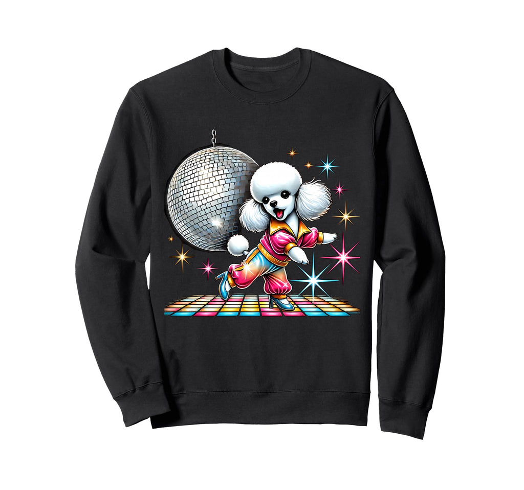 Aesthetic Toy Poodle Disco Sweatshirt - Novelty Apparel Men Women - T-Shirt, Sweatshirt, Hoodie