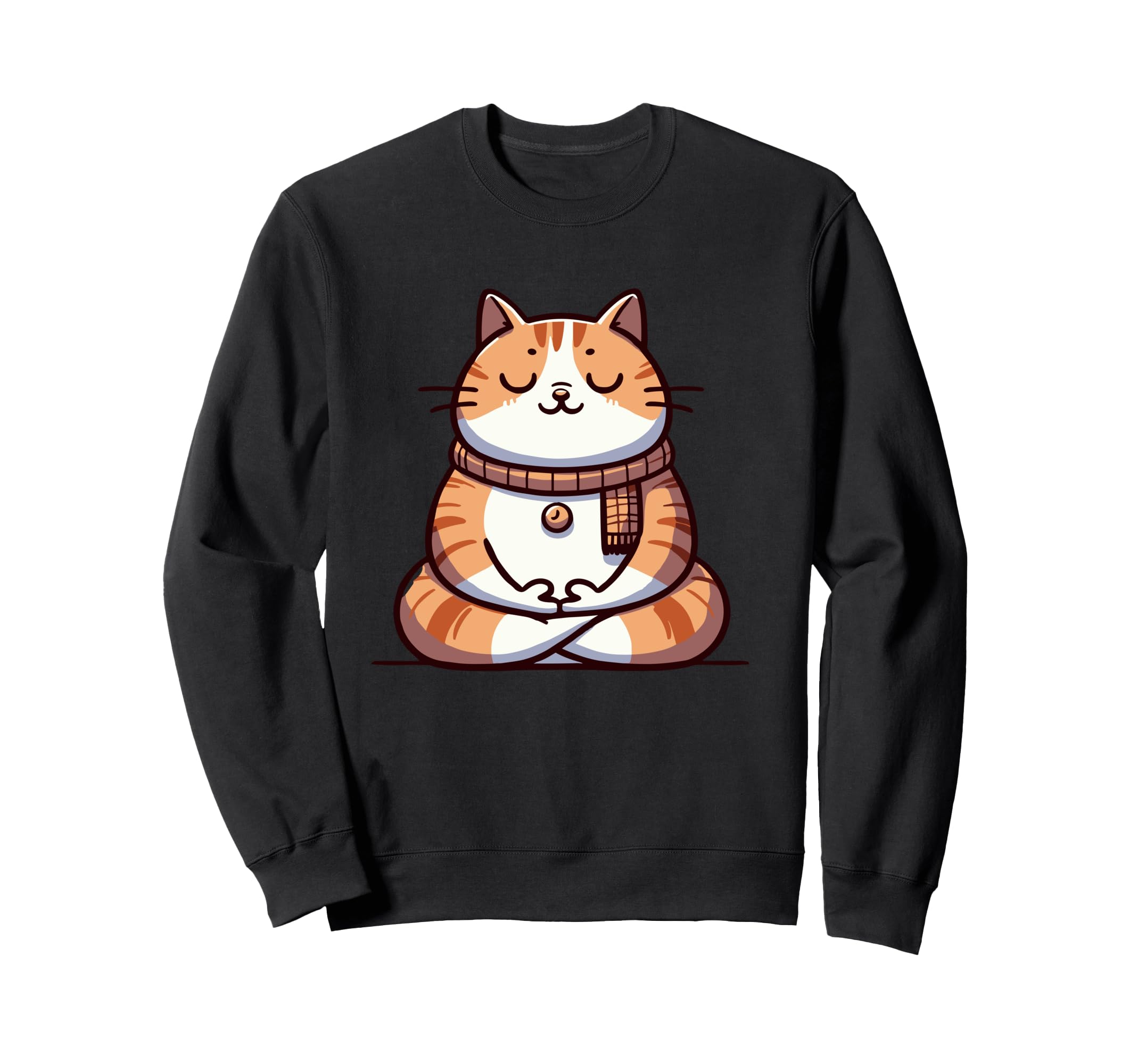Meditation Cat Yoga Pose Relaxing Sweatshirt - Graphic Print for Adults - T-Shirt, Sweatshirt, Hoodie