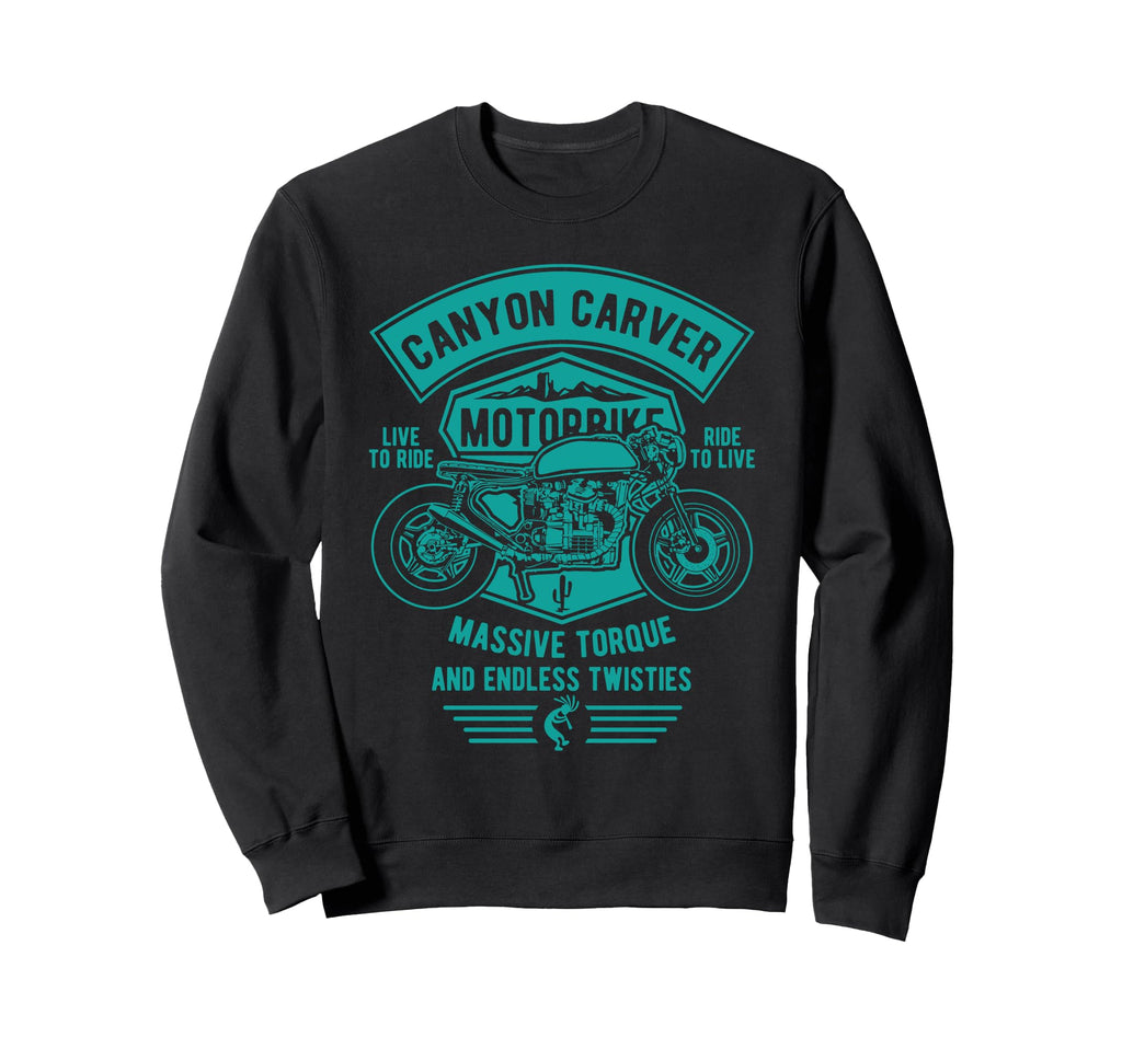 Canyon Carver Motorcycle Sweatshirt - Unique Graphic Men Women - T-Shirt, Sweatshirt, Hoodie