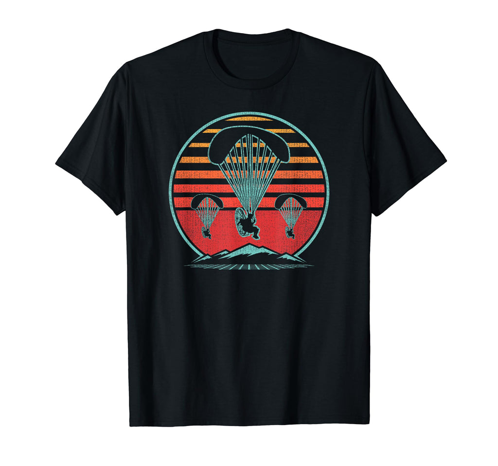 Paramotor Powered Paragliding 80S T-Shirt - Fun Novelty Design Men Women - T-Shirt, Sweatshirt, Hoodie
