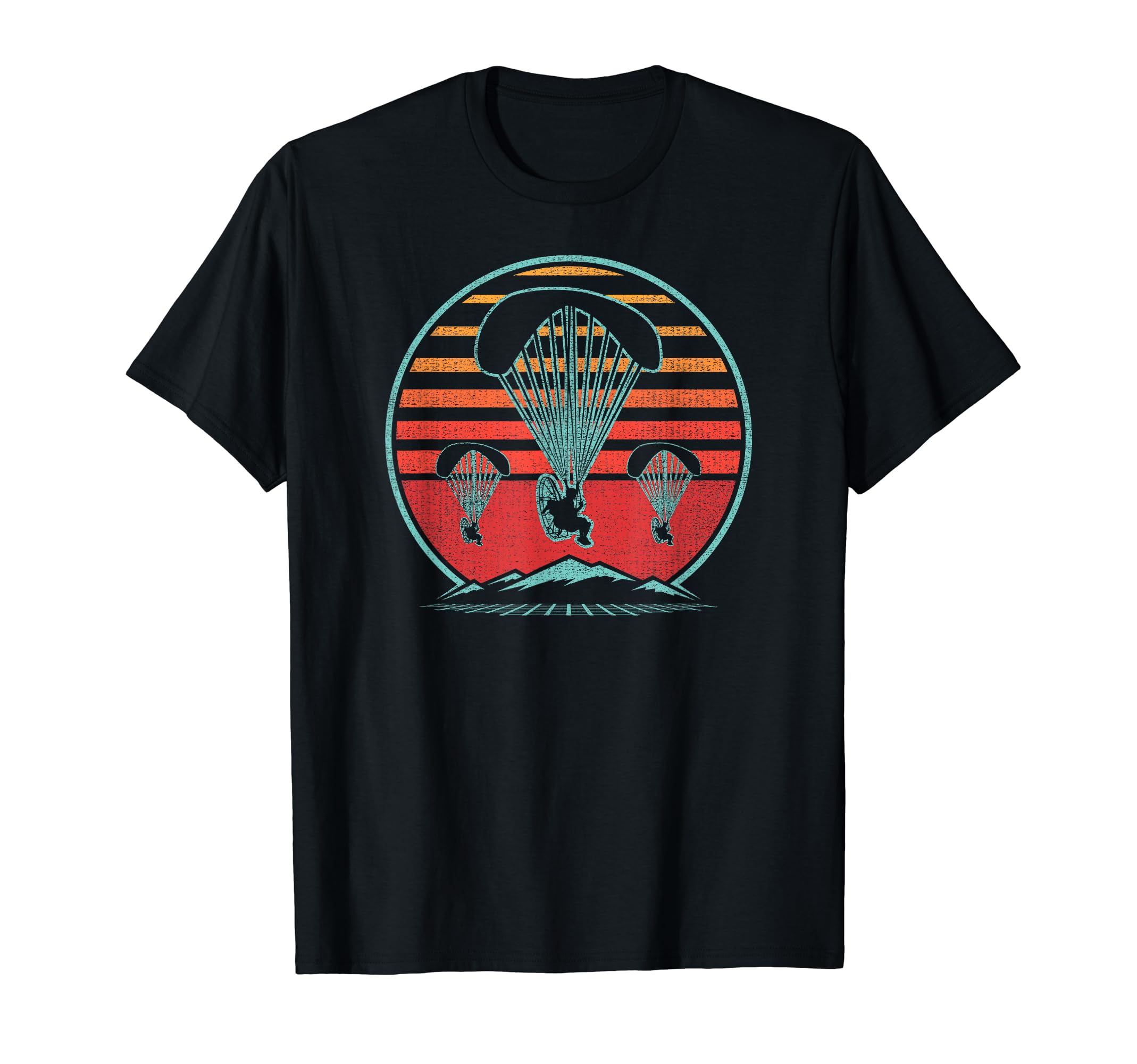 Paramotor Powered Paragliding 80S T-Shirt - Fun Novelty Design Men Women - T-Shirt, Sweatshirt, Hoodie