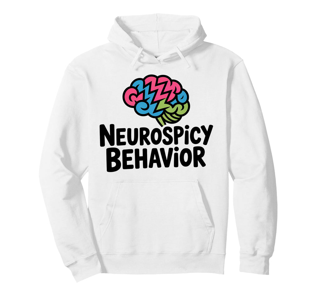 Vibrant Neurospicy Brain Hoodie - Custom Art Print Men Women - T-Shirt, Sweatshirt, Hoodie