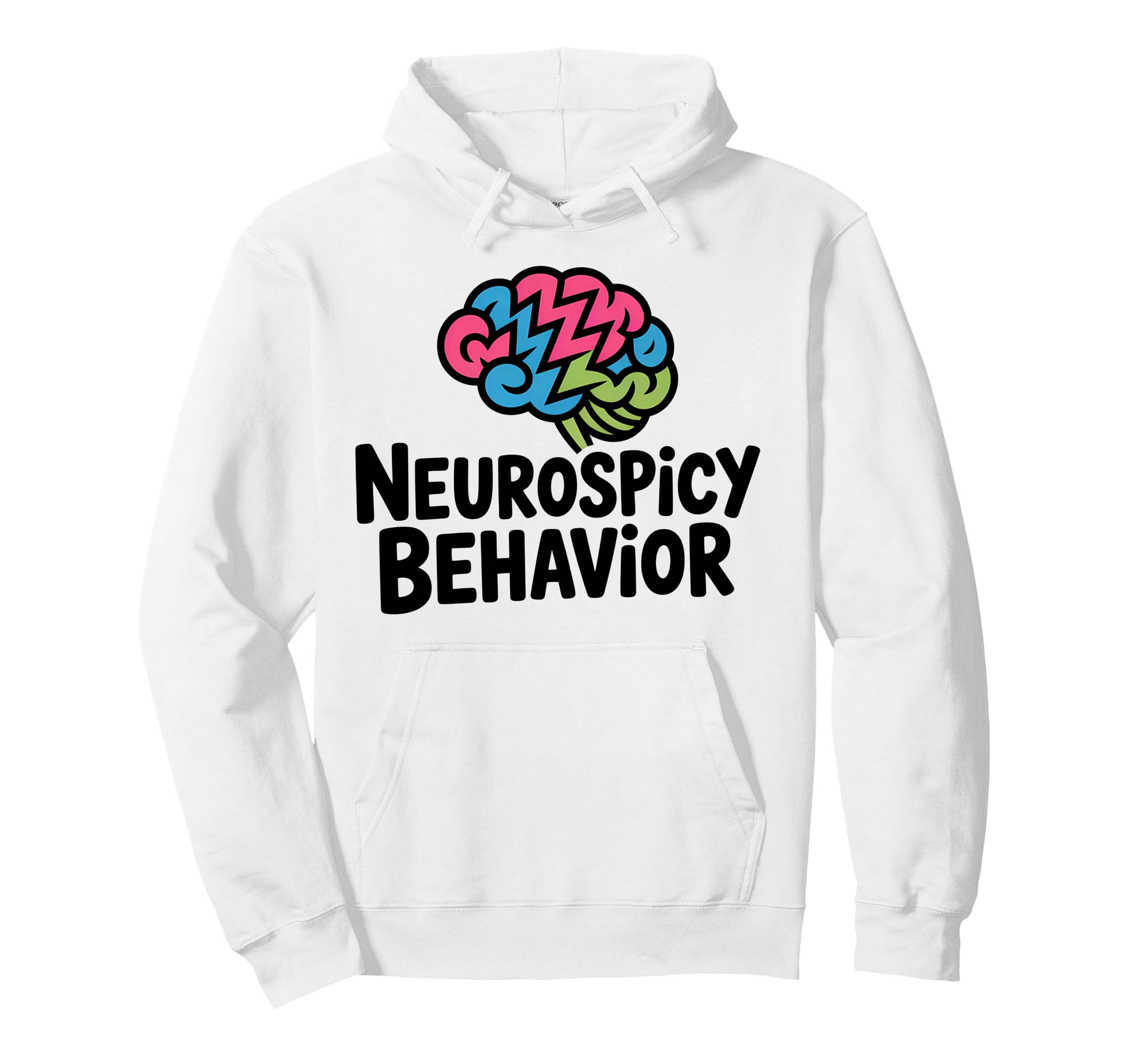 Vibrant Neurospicy Brain Hoodie - Custom Art Print Men Women - T-Shirt, Sweatshirt, Hoodie