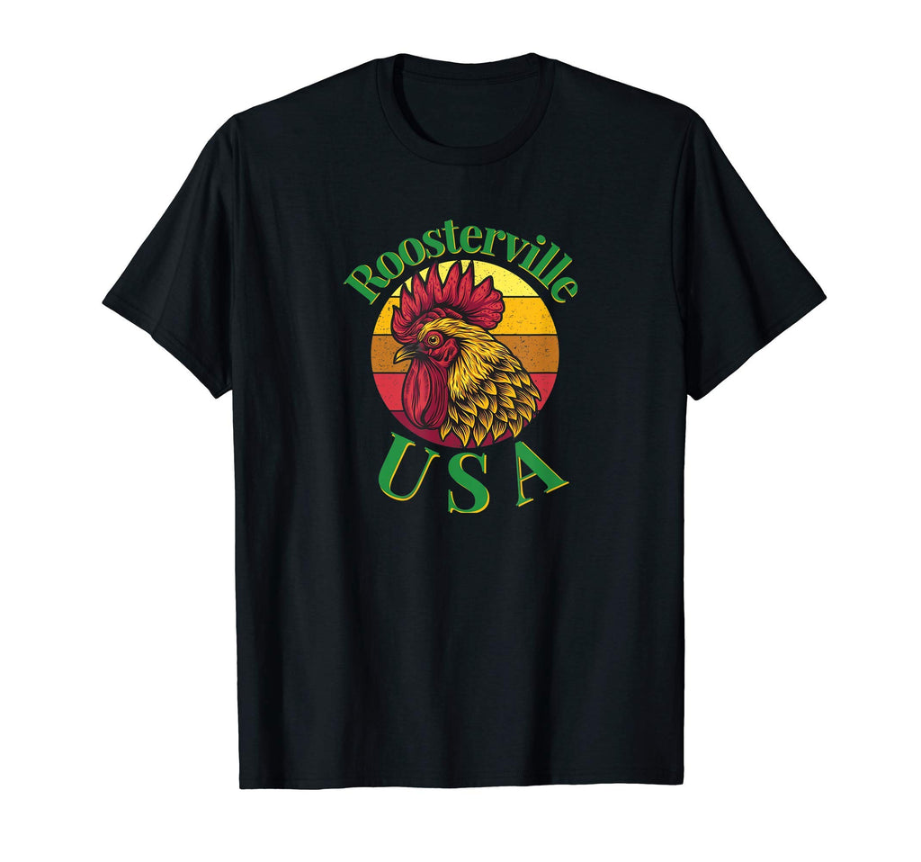Roosterville Usa Sunset Rooster T-Shirt - Streetwear Style Unisex - T-Shirt, Sweatshirt, Hoodie