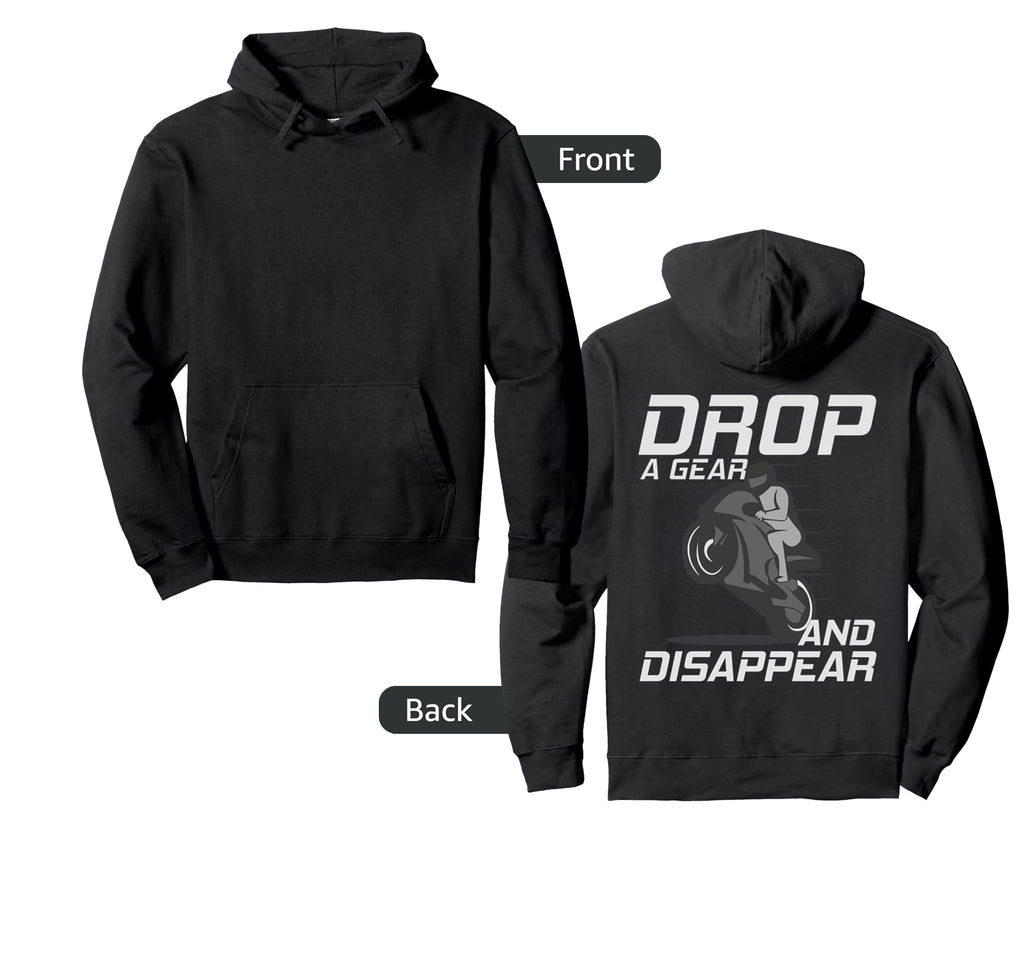 Funny Motorcycle Gift Drop Gear And Hoodie - Trendy Graphic Men Women - T-Shirt, Sweatshirt, Hoodie