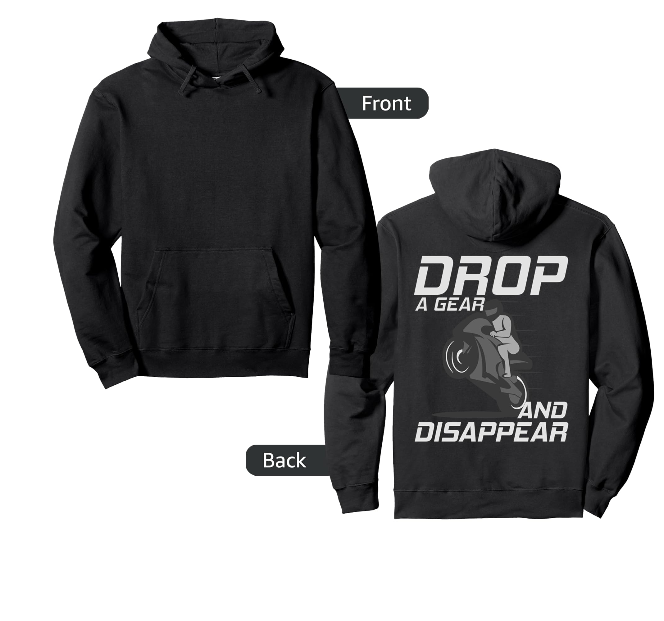 Funny Motorcycle Gift Drop Gear And Hoodie - Trendy Graphic Men Women - T-Shirt, Sweatshirt, Hoodie