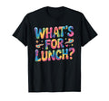 Whats Lunch Groovy Flower Typography T-Shirt - Casual Everyday Wear Unisex - T-Shirt, Sweatshirt, Hoodie