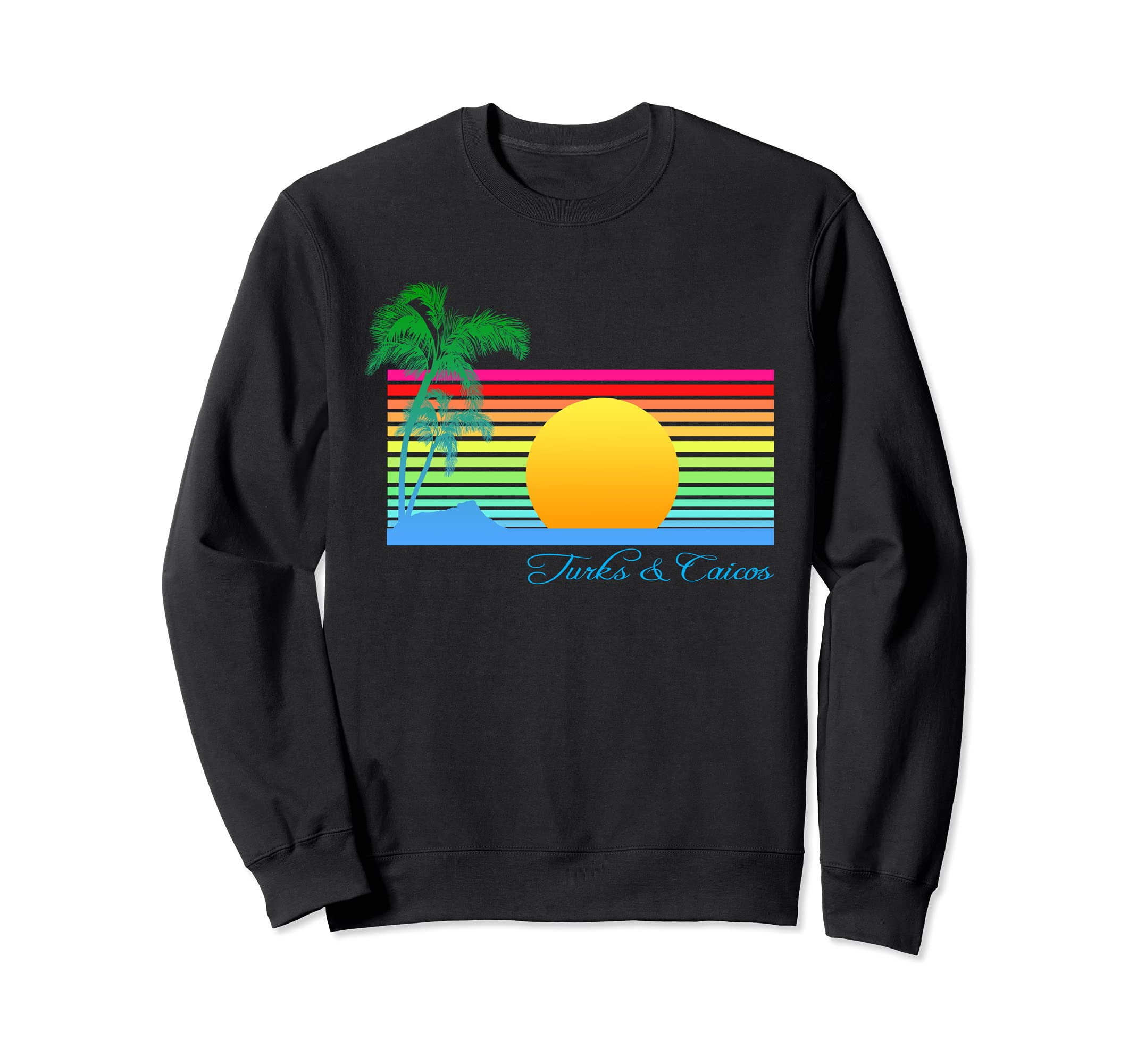 Turks Caicos Islands Sunset Sweatshirt - Novelty Apparel for Adults - T-Shirt, Sweatshirt, Hoodie