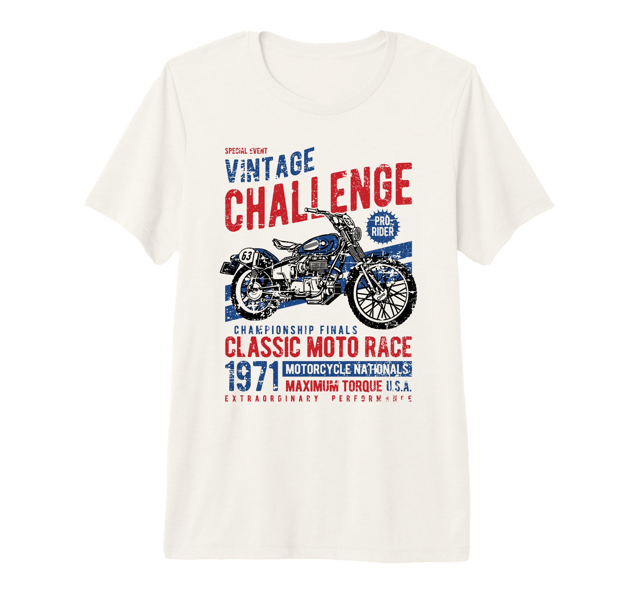 Challenge Motorcycle Race Distressed T-Shirt - Trendy Graphic for Adults - T-Shirt, Sweatshirt, Hoodie