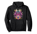 Dragon Techno Vaporwave Anime Hoodie - Novelty Apparel for Adults - T-Shirt, Sweatshirt, Hoodie