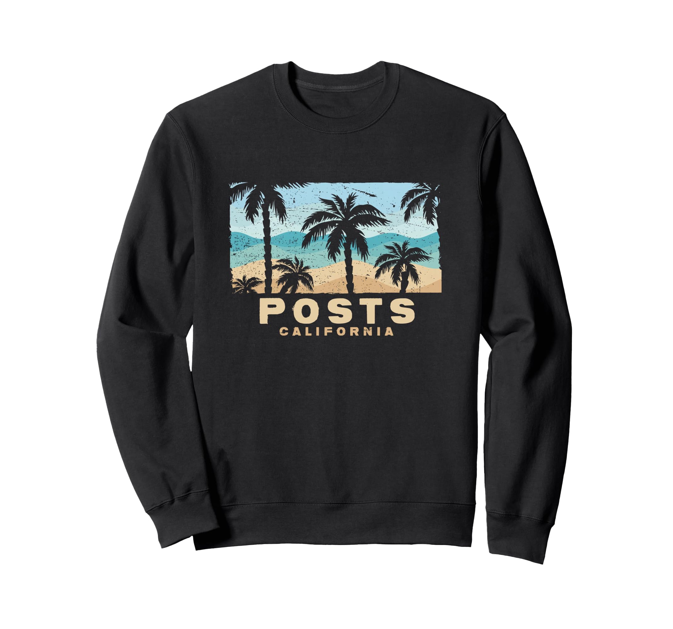 Posts California Palm Beach Sweatshirt - Custom Art Print for Adults - T-Shirt, Sweatshirt, Hoodie