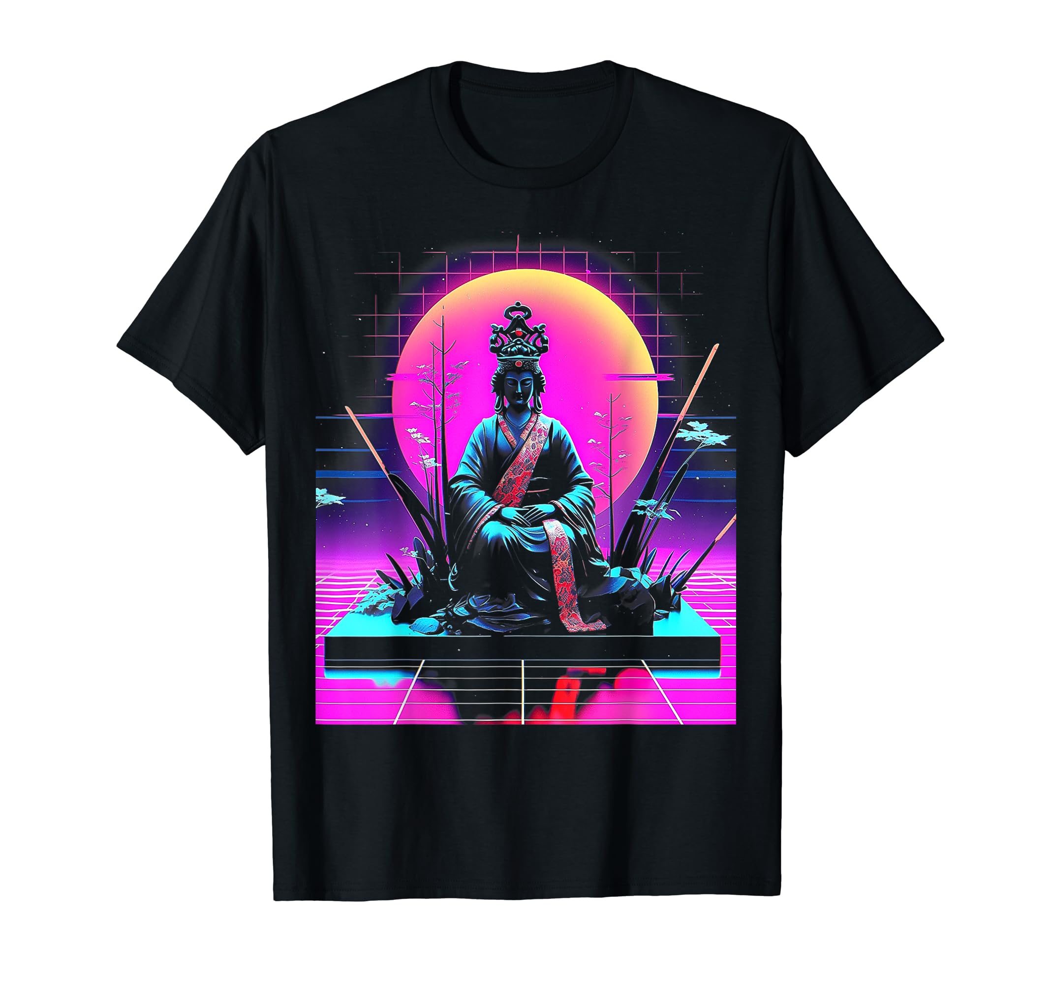 Vaporwave Geisha 80S Synthwave 10 T-Shirt - Fun Novelty Design Unisex - T-Shirt, Sweatshirt, Hoodie
