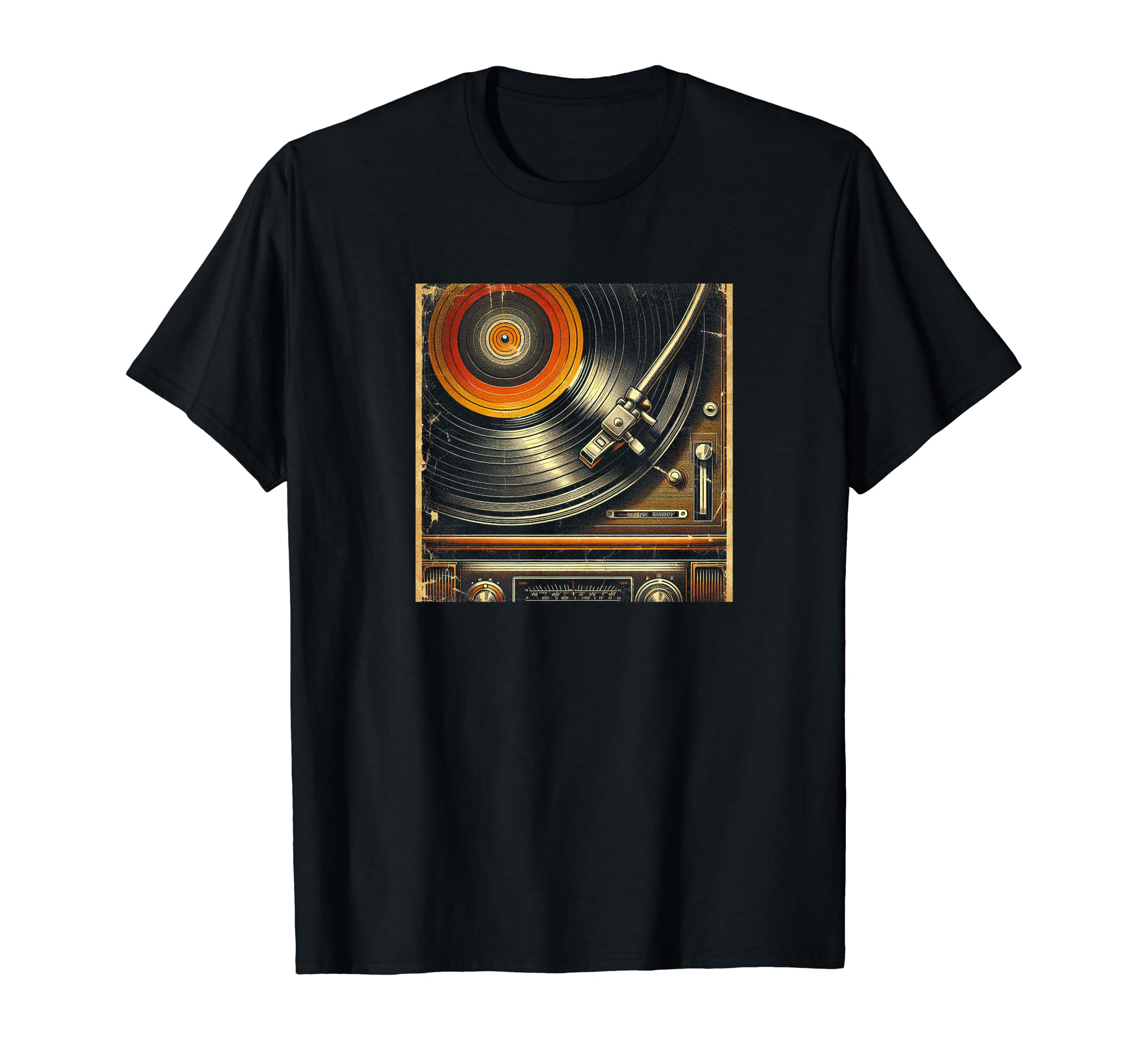70S Vinyl Record Player T-Shirt - Minimalist Print Unisex - T-Shirt, Sweatshirt, Hoodie