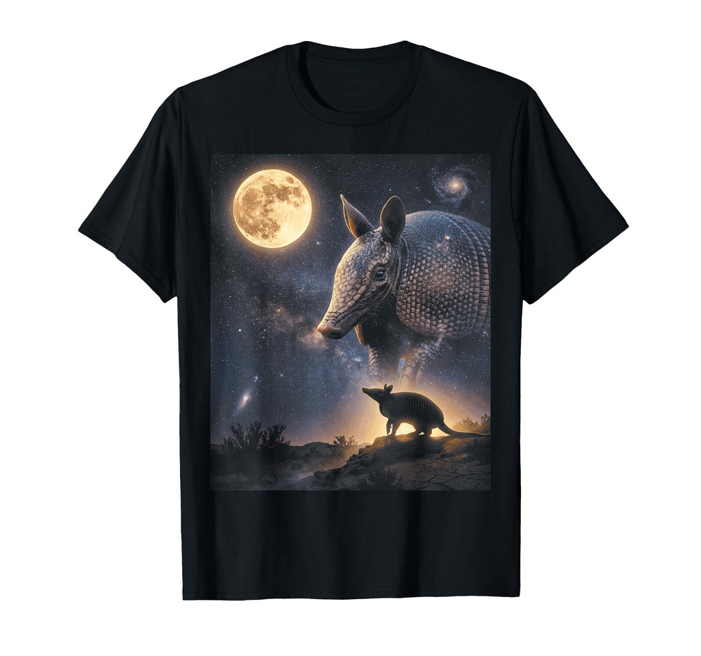 Howling Armadillo Full Moon Starry T-Shirt - Aesthetic Graphic Men Women - T-Shirt, Sweatshirt, Hoodie