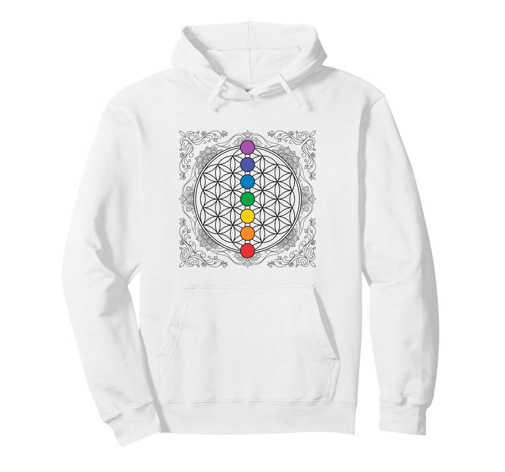 Chakras Mandala Yoga Meditation Namaste Hoodie - Custom Art Print Unisex - T-Shirt, Sweatshirt, Hoodie