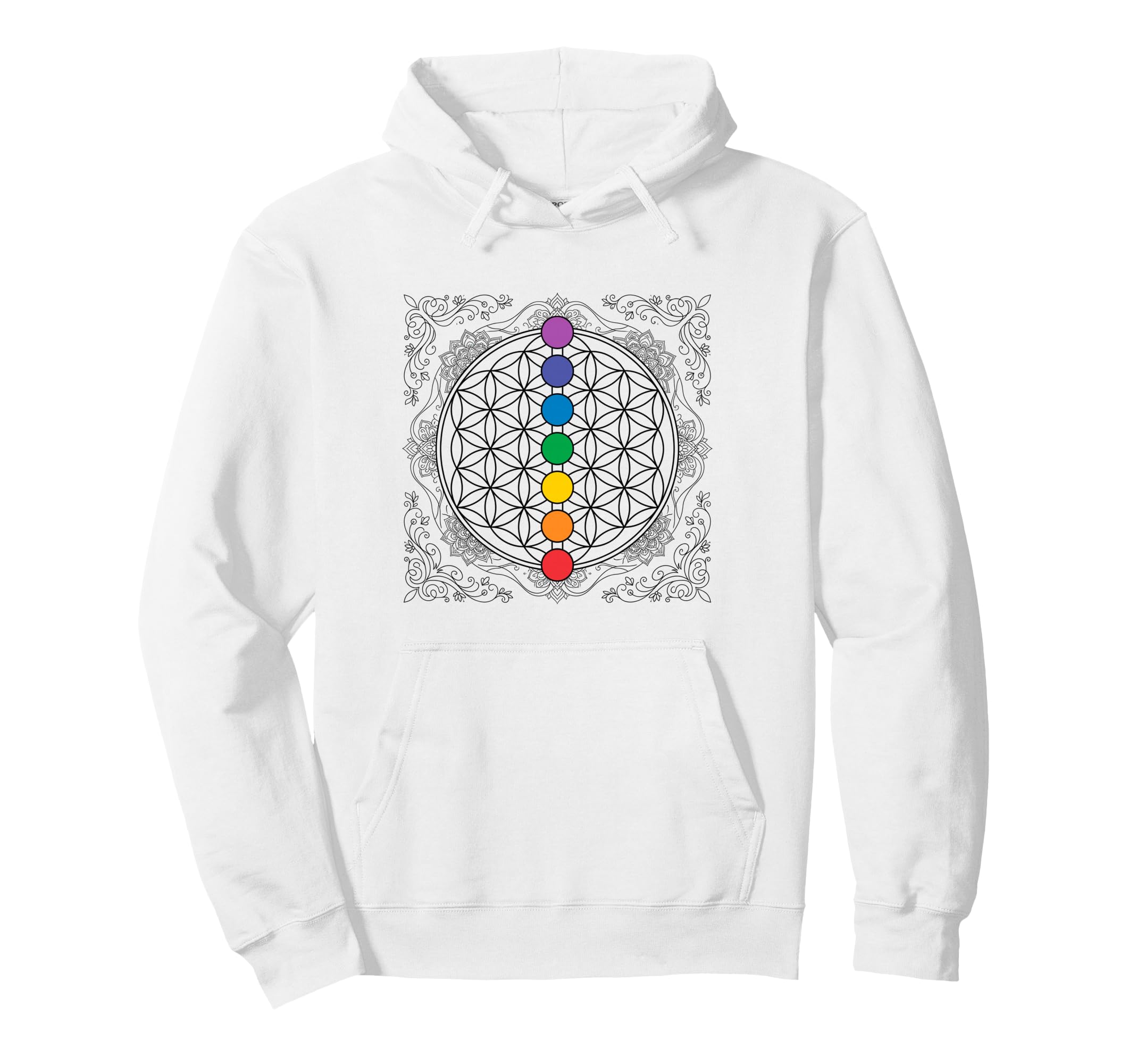 Chakras Mandala Yoga Meditation Namaste Hoodie - Custom Art Print Unisex - T-Shirt, Sweatshirt, Hoodie