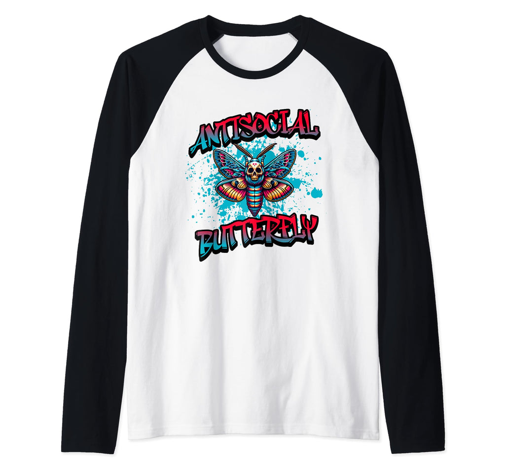 Antisocial Butterfly Funny Sweatshirt - Minimalist Print for Adults - T-Shirt, Sweatshirt, Hoodie