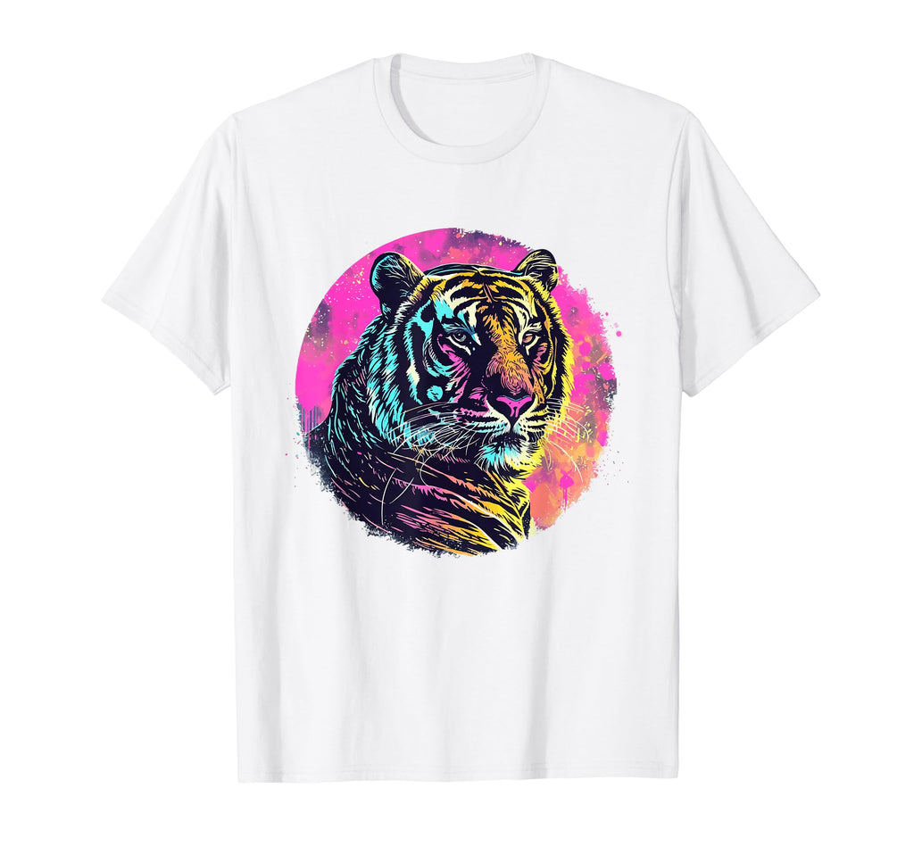 Tiger 80S Synthwave Africa Tiger T-Shirt - Minimalist Print Men Women - T-Shirt, Sweatshirt, Hoodie