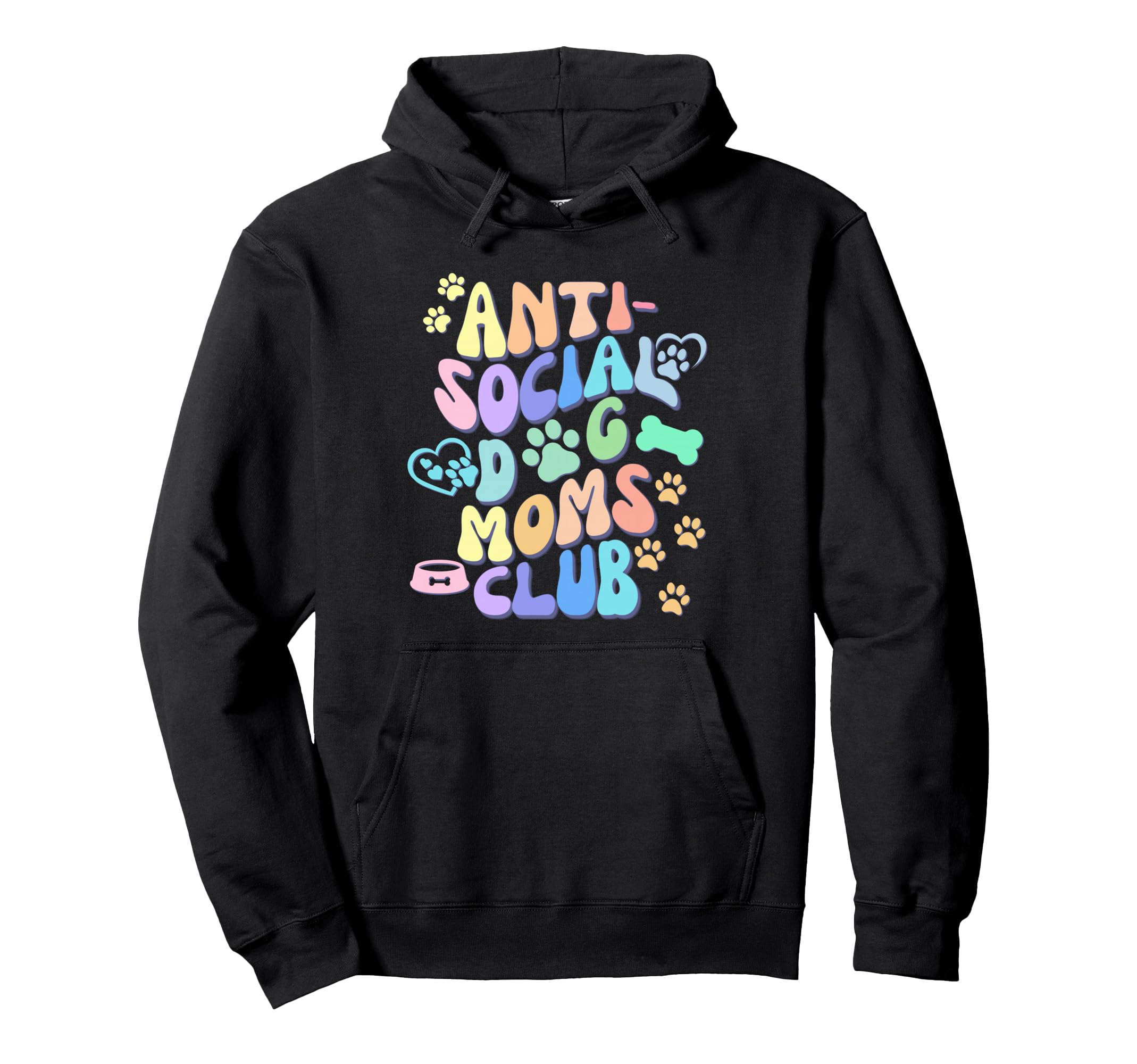 Funny Antisocial Dog Moms Club Introvert Hoodie - Aesthetic Graphic Unisex - T-Shirt, Sweatshirt, Hoodie