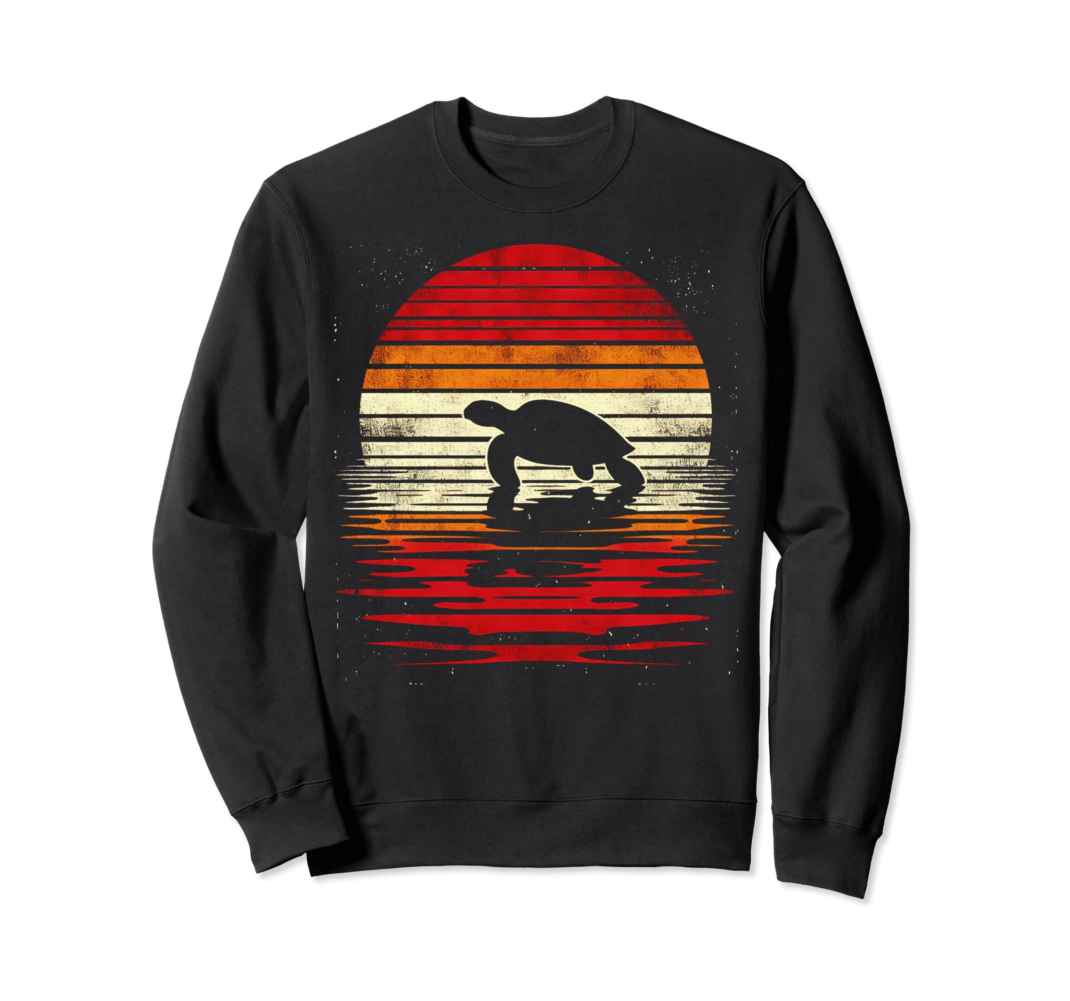 Sea Turtle Sunset Safari 70S Fishing Sweatshirt - Custom Art Print Unisex - T-Shirt, Sweatshirt, Hoodie