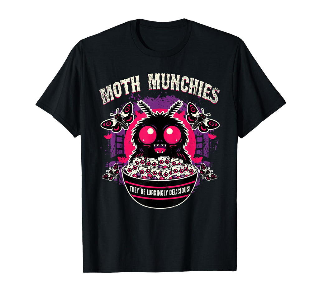 Moth Munchies Cereal Parody Mothman T-Shirt - Unique Graphic Men Women - T-Shirt, Sweatshirt, Hoodie